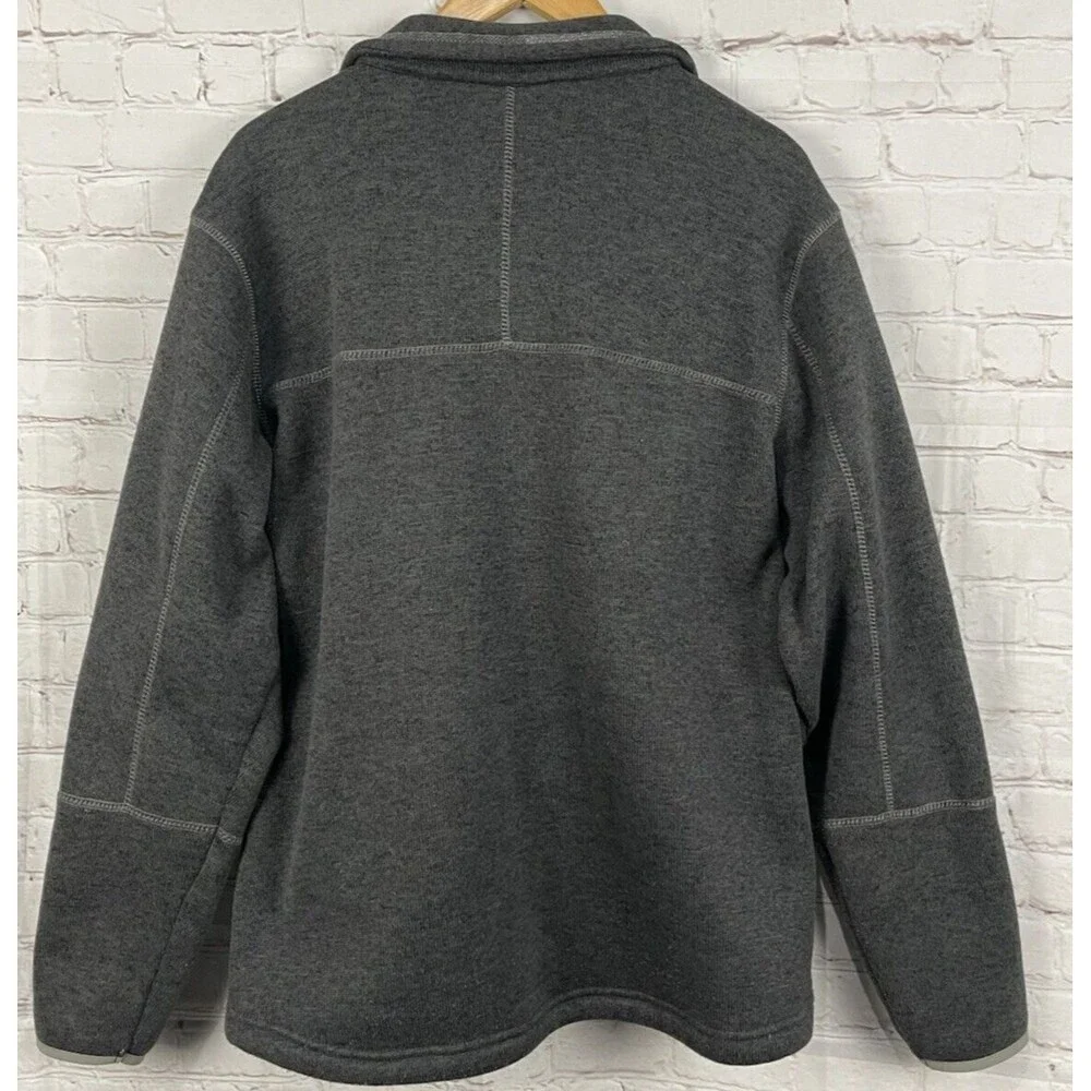 Avalanche Jacket Fleece Full Zip Mock Neck Outdoors/Casual Dark Gry Mens Size XL